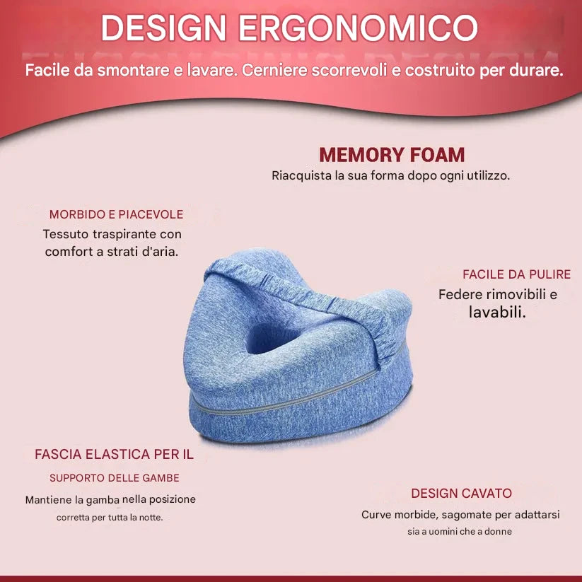 DreamLeg™ – Cuscino Ortopedico per Ginocchia con Schiuma Memory