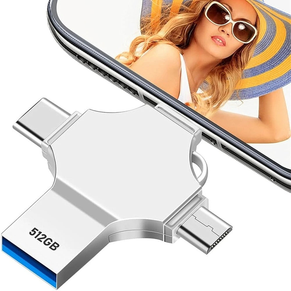 Clés USB 4 EN 1 – ذاكرة واحدة لكل أجهزتك !