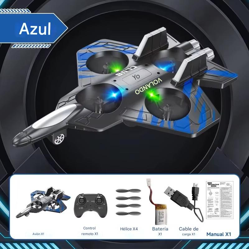 SkyRider™ – Avión RC 2.4G con acrobacias y luces LED