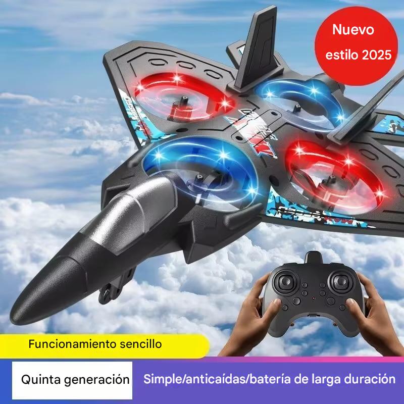 SkyRider™ – Avión RC 2.4G con acrobacias y luces LED
