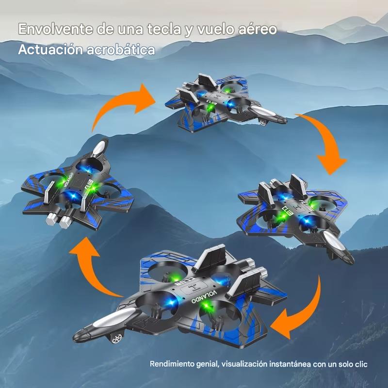 SkyRider™ – Avión RC 2.4G con acrobacias y luces LED