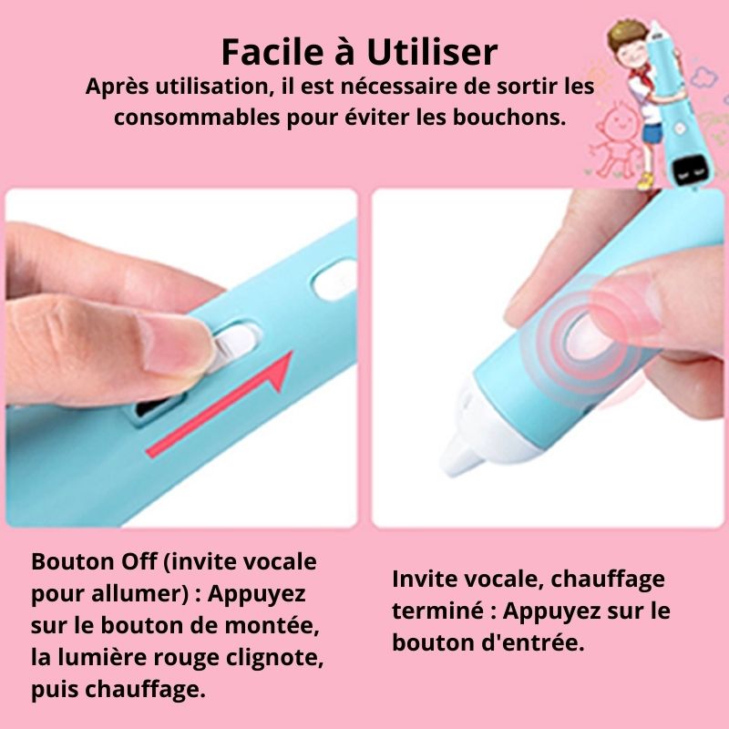 Stylo 3D -Créativité, Sécurité, Liberté