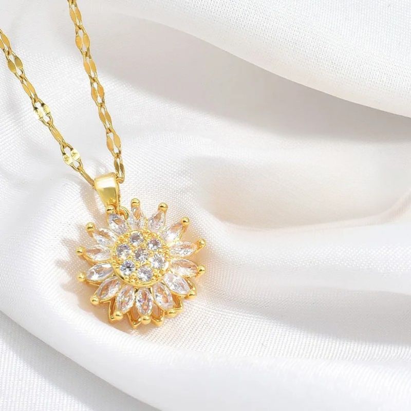 GiraTwin™ – Collar Girasol Dorado, símbolo de alegría y energía positiva