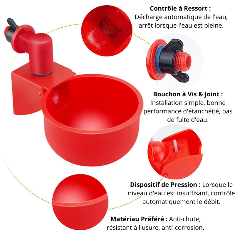 Abreuvoir Volailles - Simplicité, Fiabilité, Durabilité