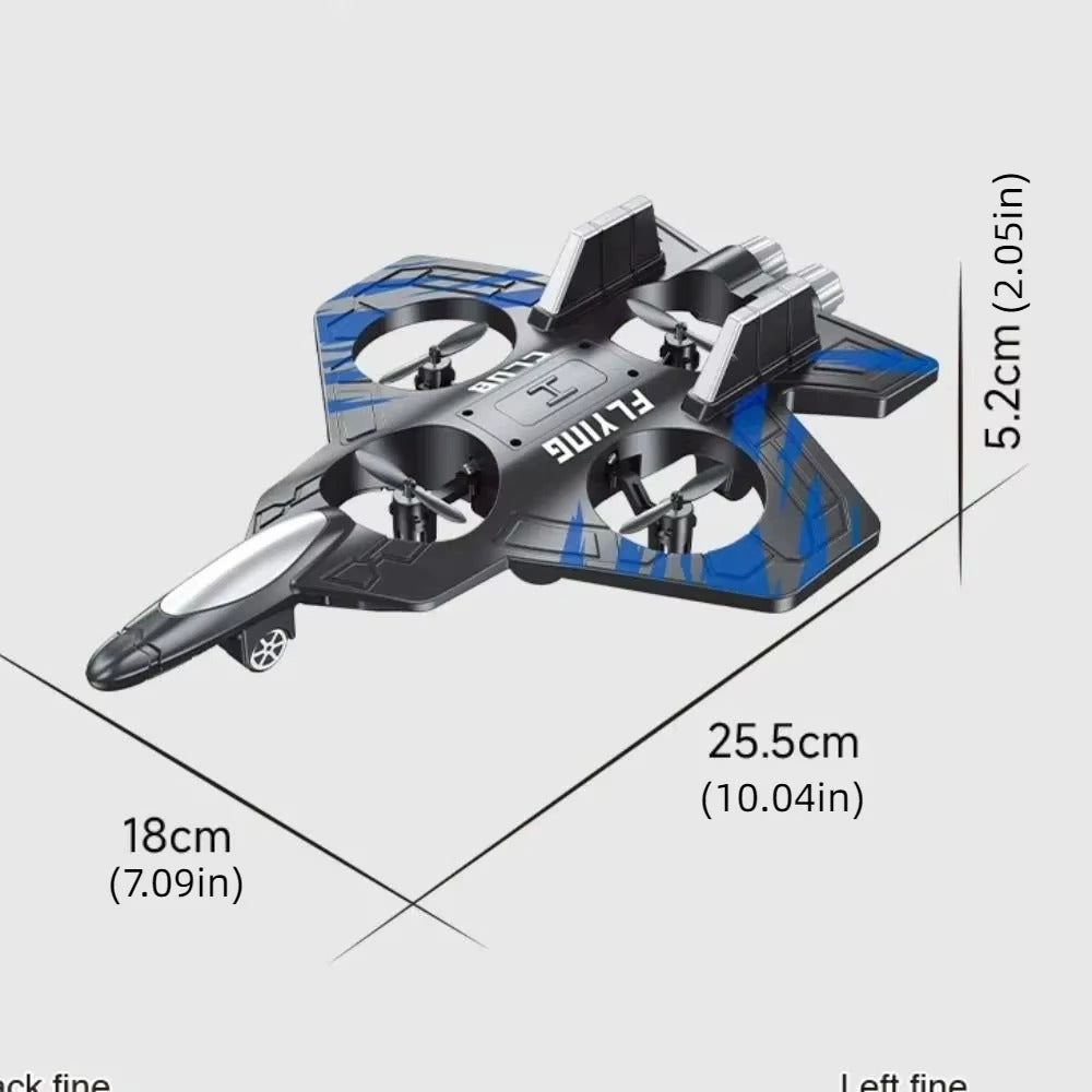 SkyRider™ – Avión RC 2.4G con acrobacias y luces LED