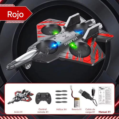 SkyRider™ – Avión RC 2.4G con acrobacias y luces LED