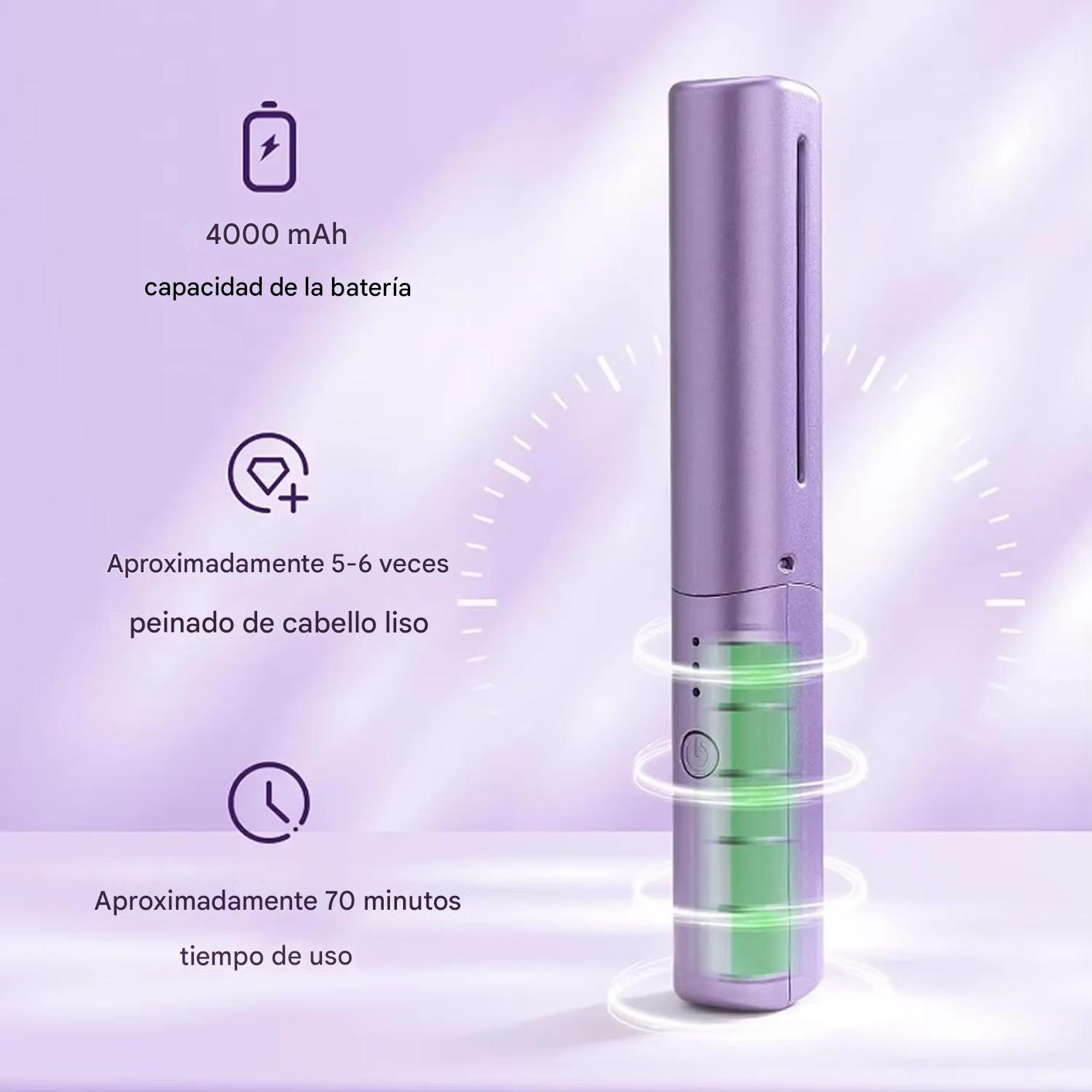 LissiPro™ – Cepillo alisador portátil 2 en 1 para un peinado rápido y sin esfuerzo